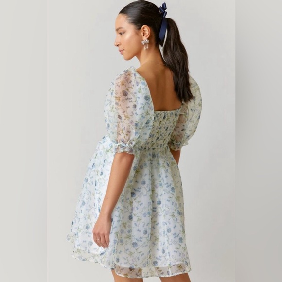 NWT Audrey Parks x Francesca’s Asha Floral Chiffon Babydoll Mini Dress Size S - Picture 2 of 14